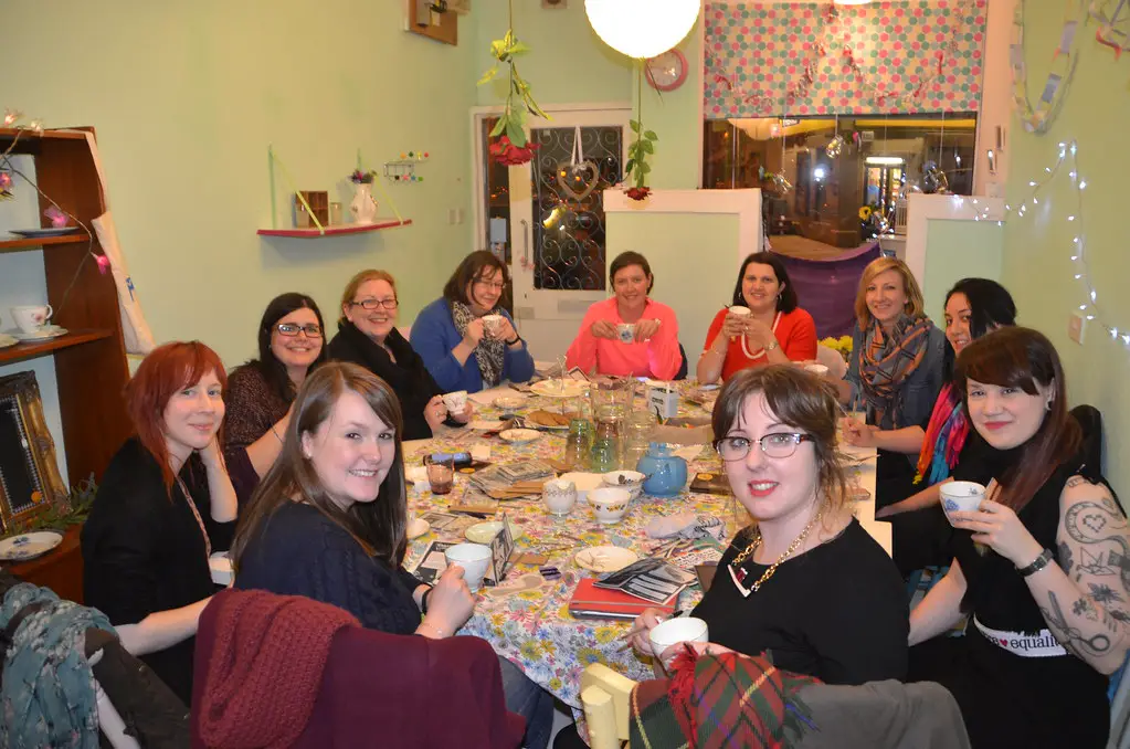 Craftivist Collective workshop in Glasgow- at Cushion & Cake, March 2014