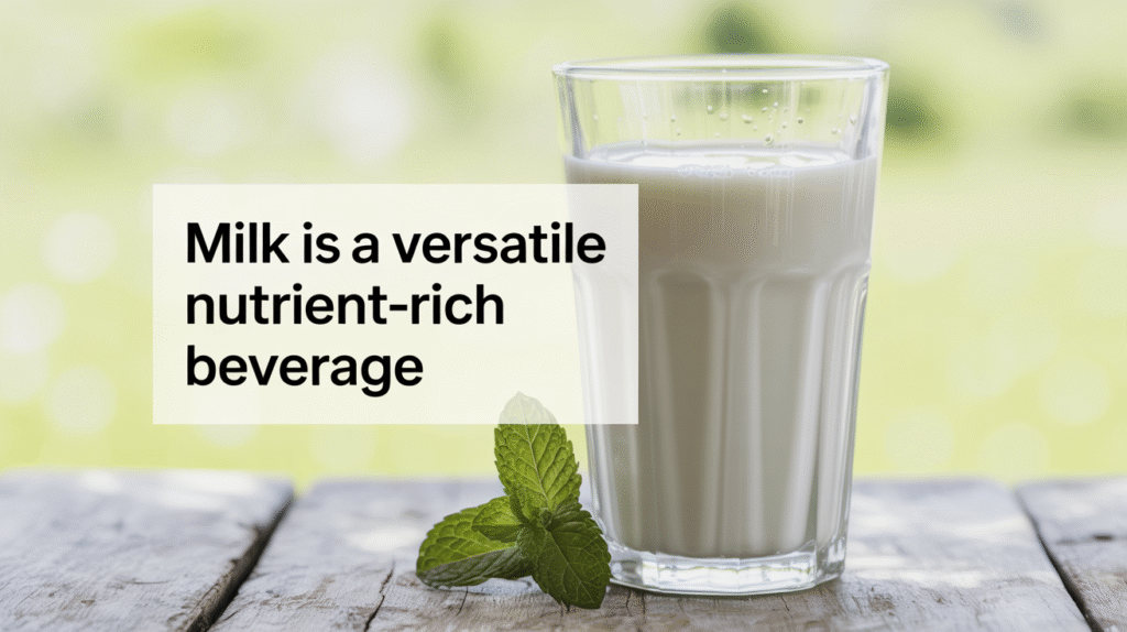Milk is a Versatile Nutrient-Rich Beverage – Here’s Why