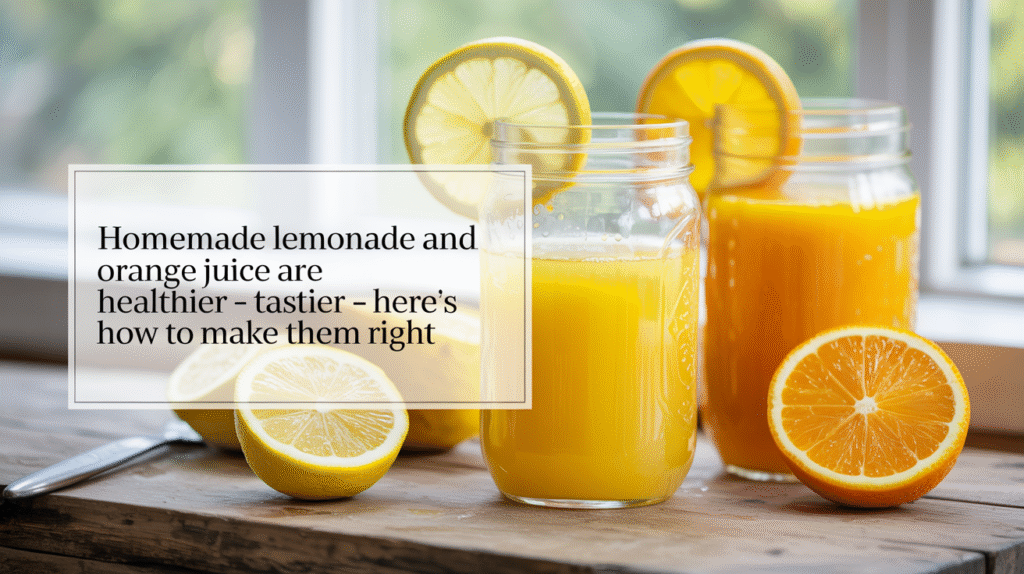 Homemade Lemonade and Orange Juice Are Healthier and Tastier - Here’s How to Make Them Right