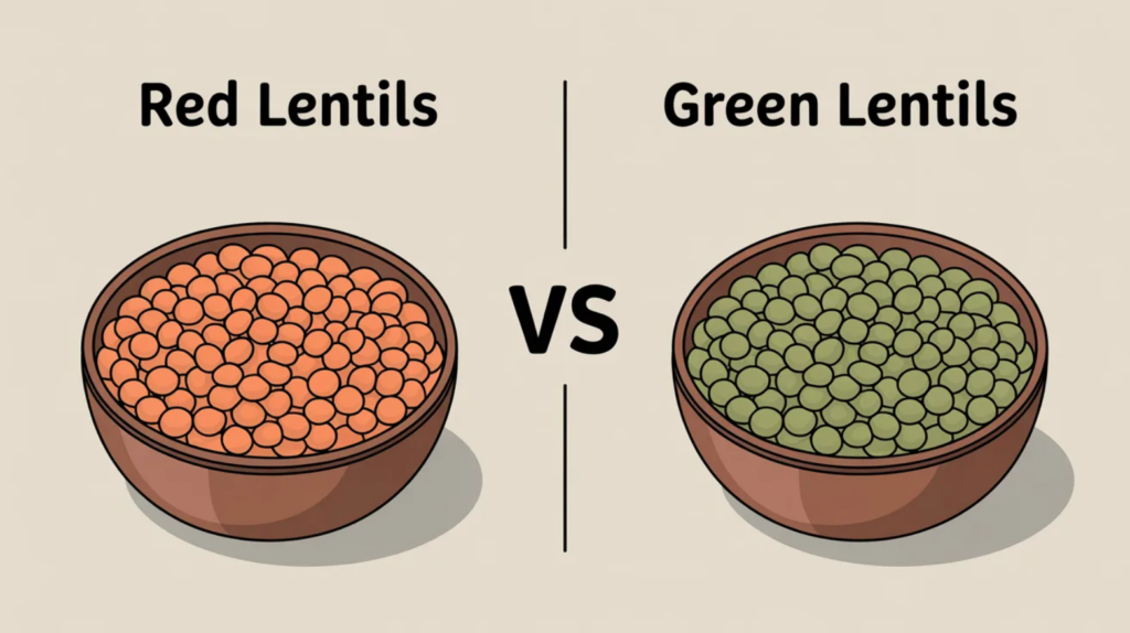Red Lentils vs Green Lentils
