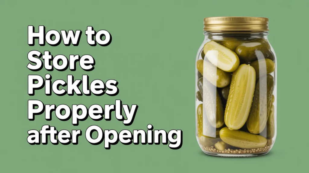 How to Store Pickles Properly After Opening